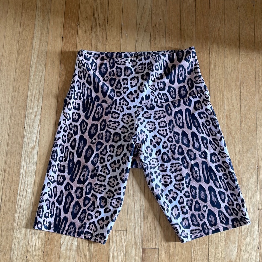 Onzie High Rise Bike Short in Leopard